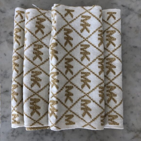 MICHAEL KORS Infinity Scarf Gold White Metallic NWOT - Picture 13 of 16